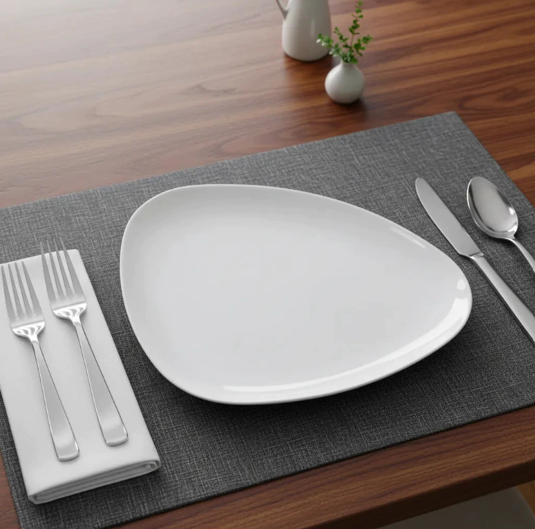 Set de 4 platos playos irregulares Velissea
