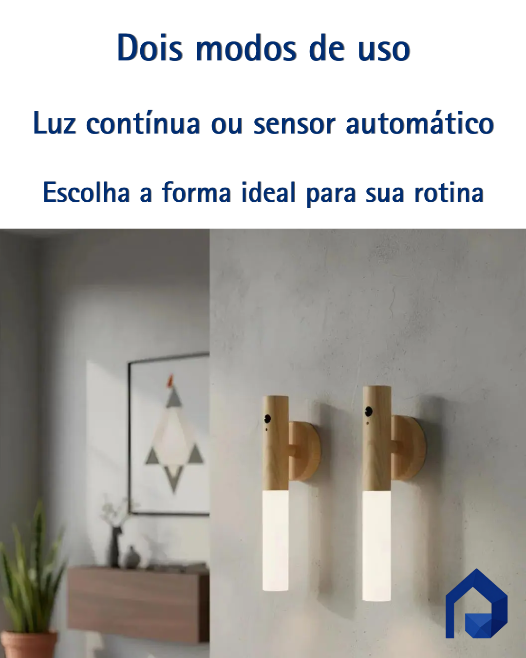 Luz contínua ou sensor automático