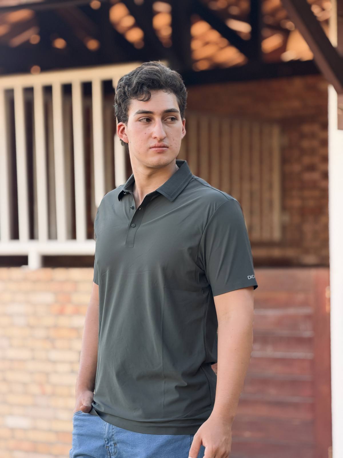 Polo Tech Verde Militar