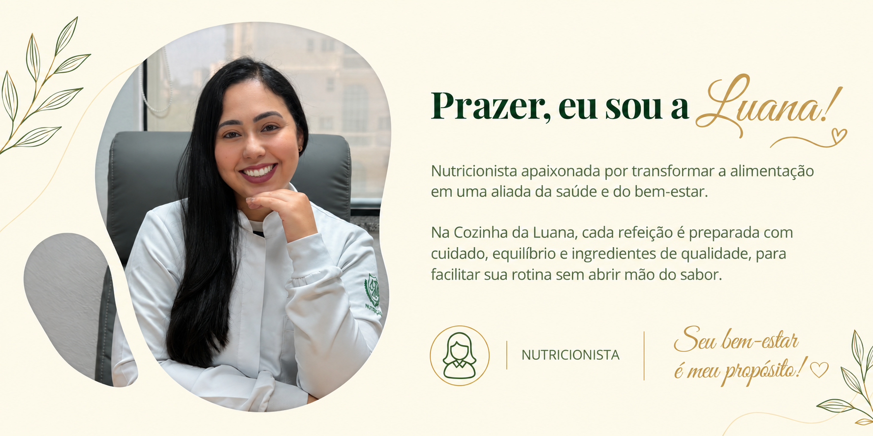 Luana, nutricionista e fundadora da Cozinha da Luana