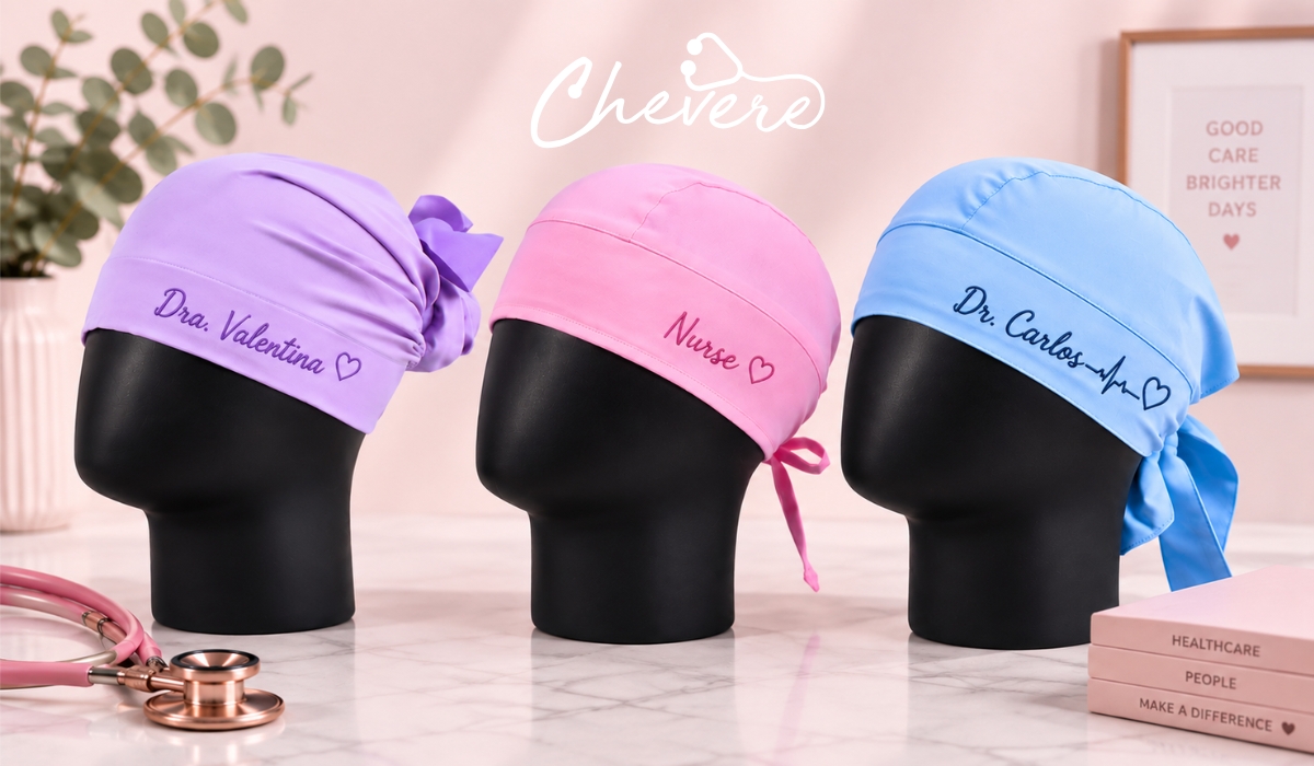 Gorros quirúrgicos personalizados Chévere con bordado de nombres