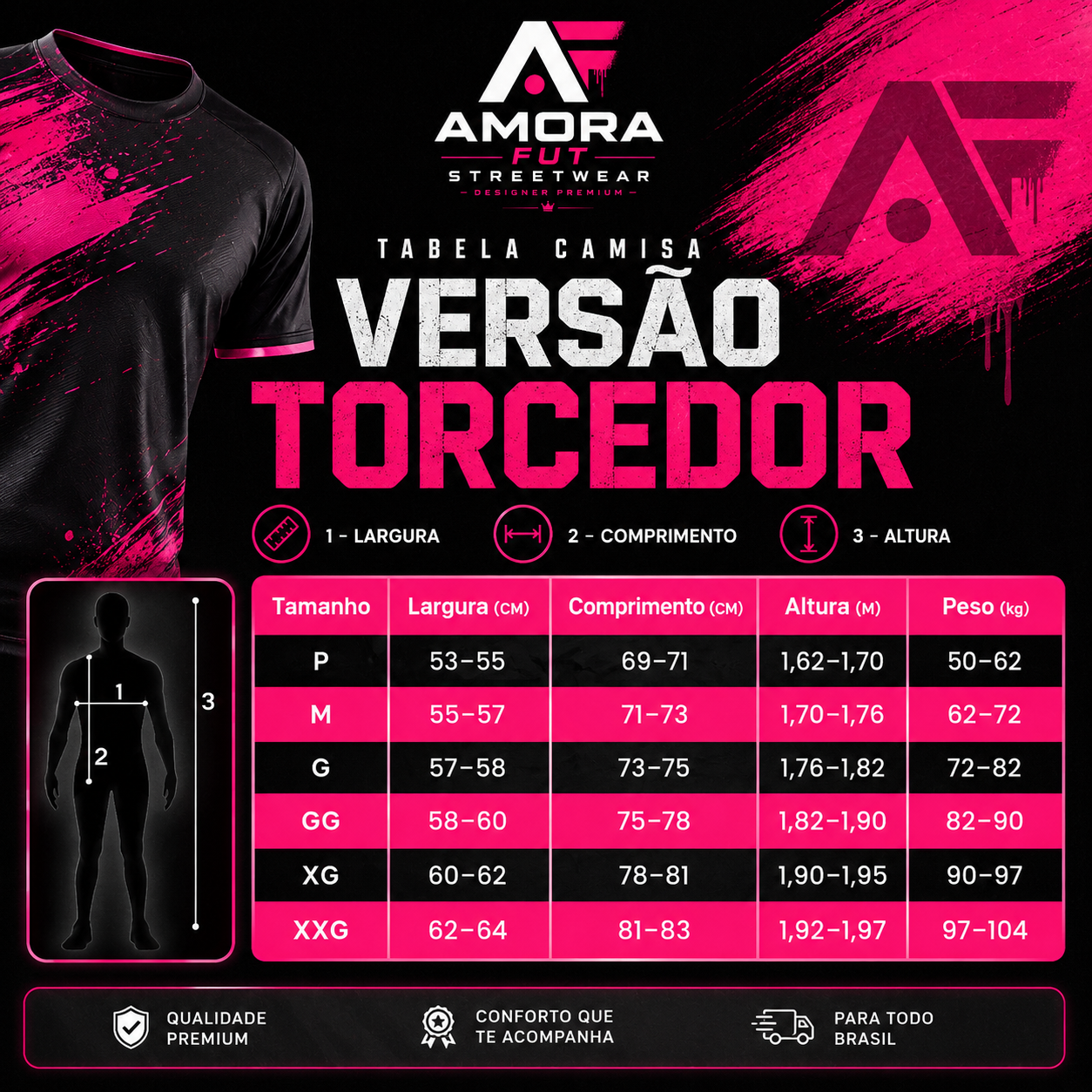 tabela medida torcedor