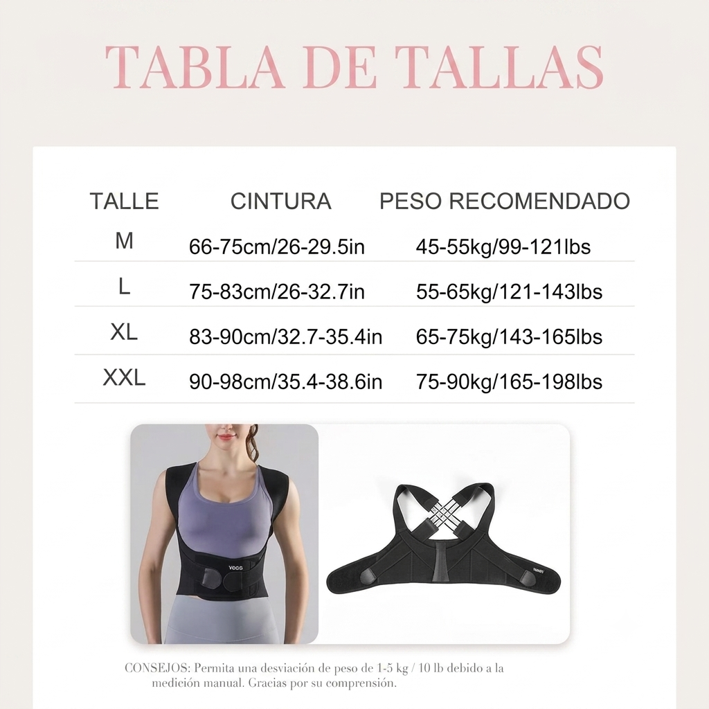 Corrector de postura PostureX Pro usado de forma discreta debajo de la ropa