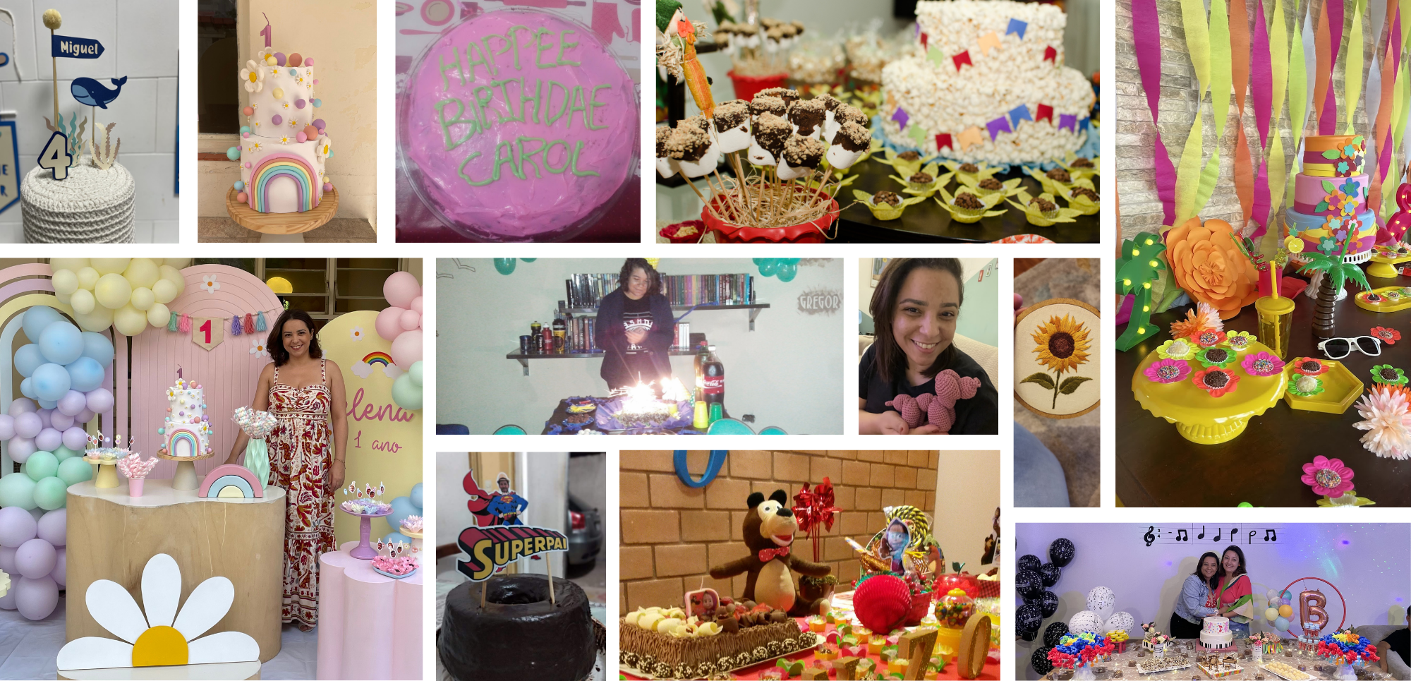 mosaico de festas antigas momentos que cabem