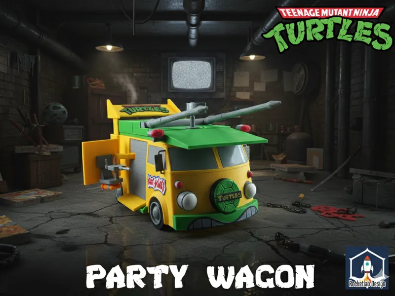 Fiesta de las Tortugas Ninja Wargon (Camioneta de las Tortugas) Banco de Monedas