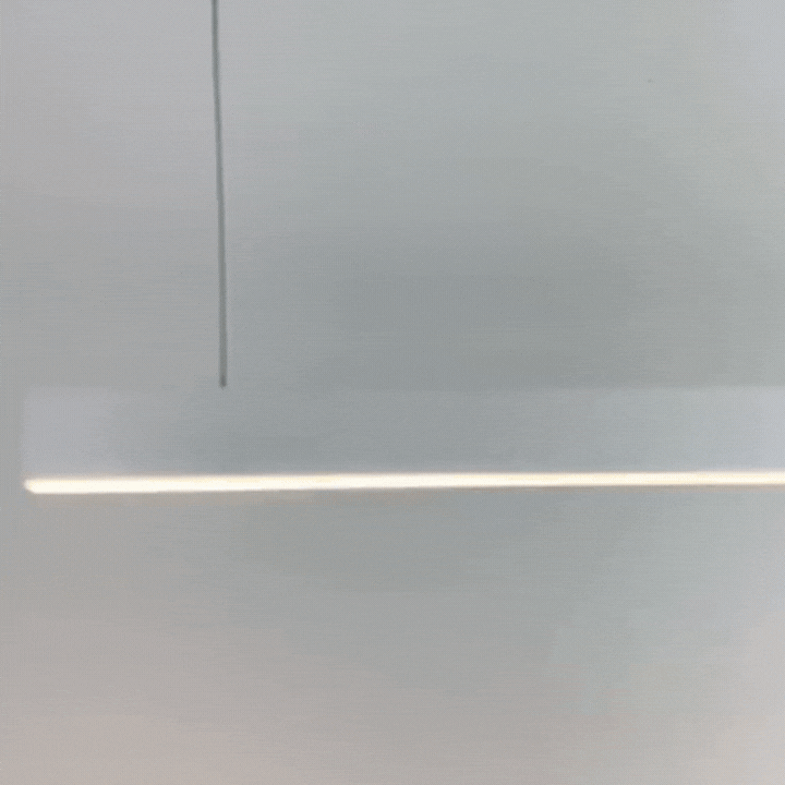 Lumin&aacute;ria Slim Minimalista de 1 metro com luz quente de 3000 K