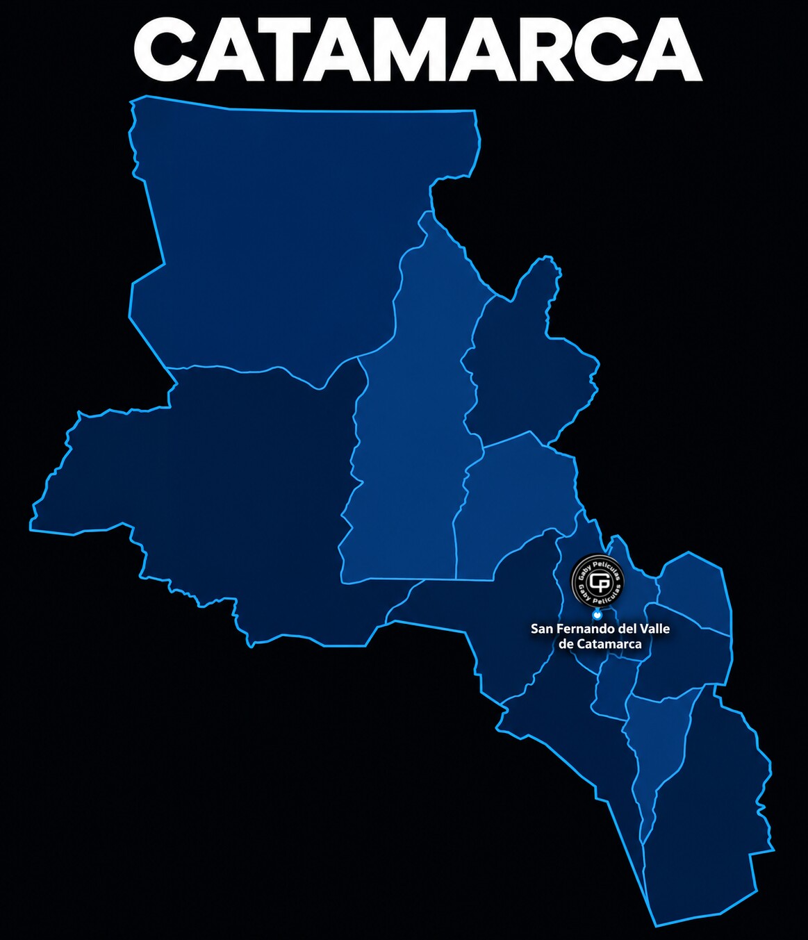 Mapa de Catamarca con distribuidor de Gaby Polarizados