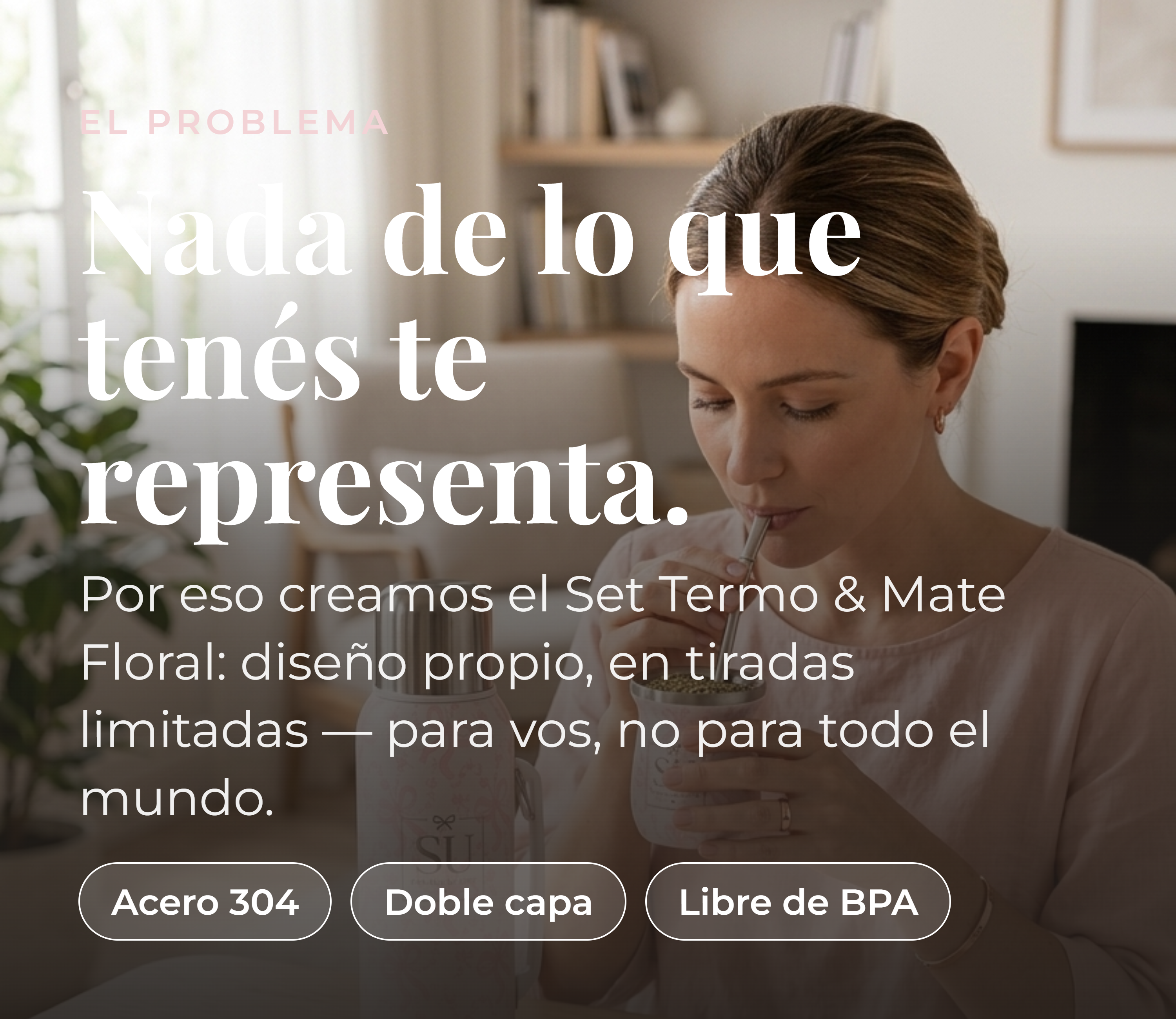 Set Termo & Mate Floral SU Premium Line - problema y solucion