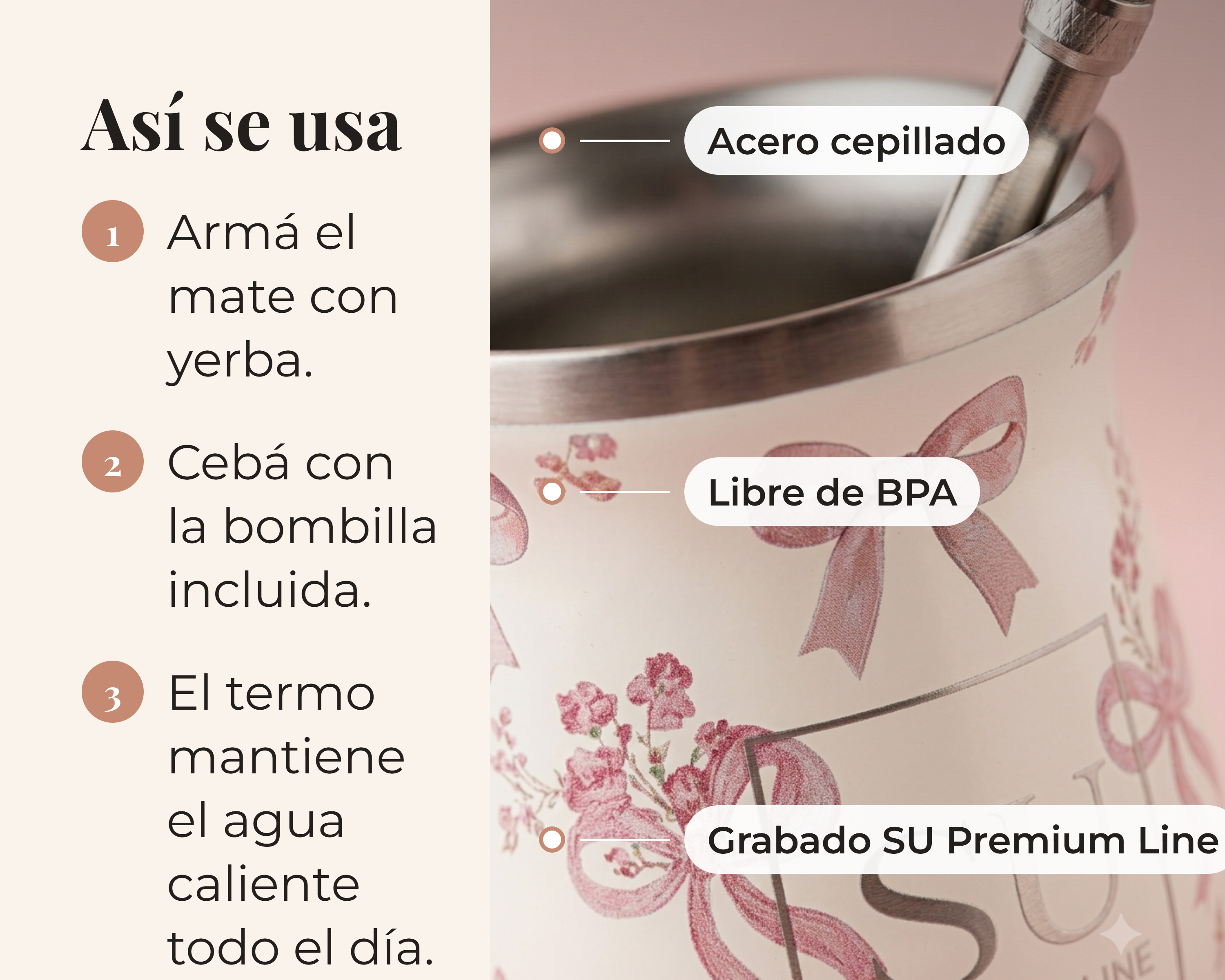 Set Termo & Mate Floral SU Premium Line - como funciona