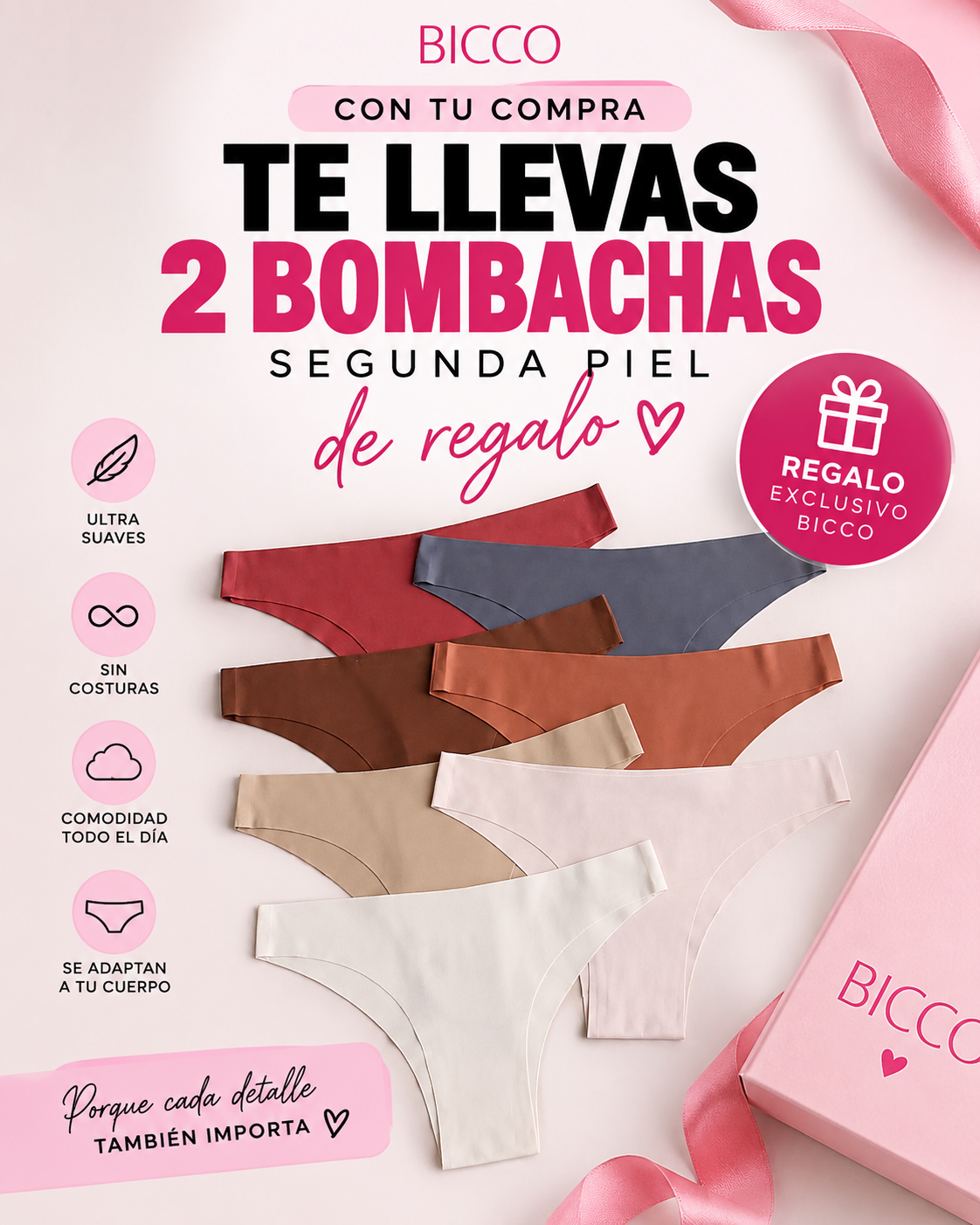 Bombachas segunda piel de regalo Bicco
