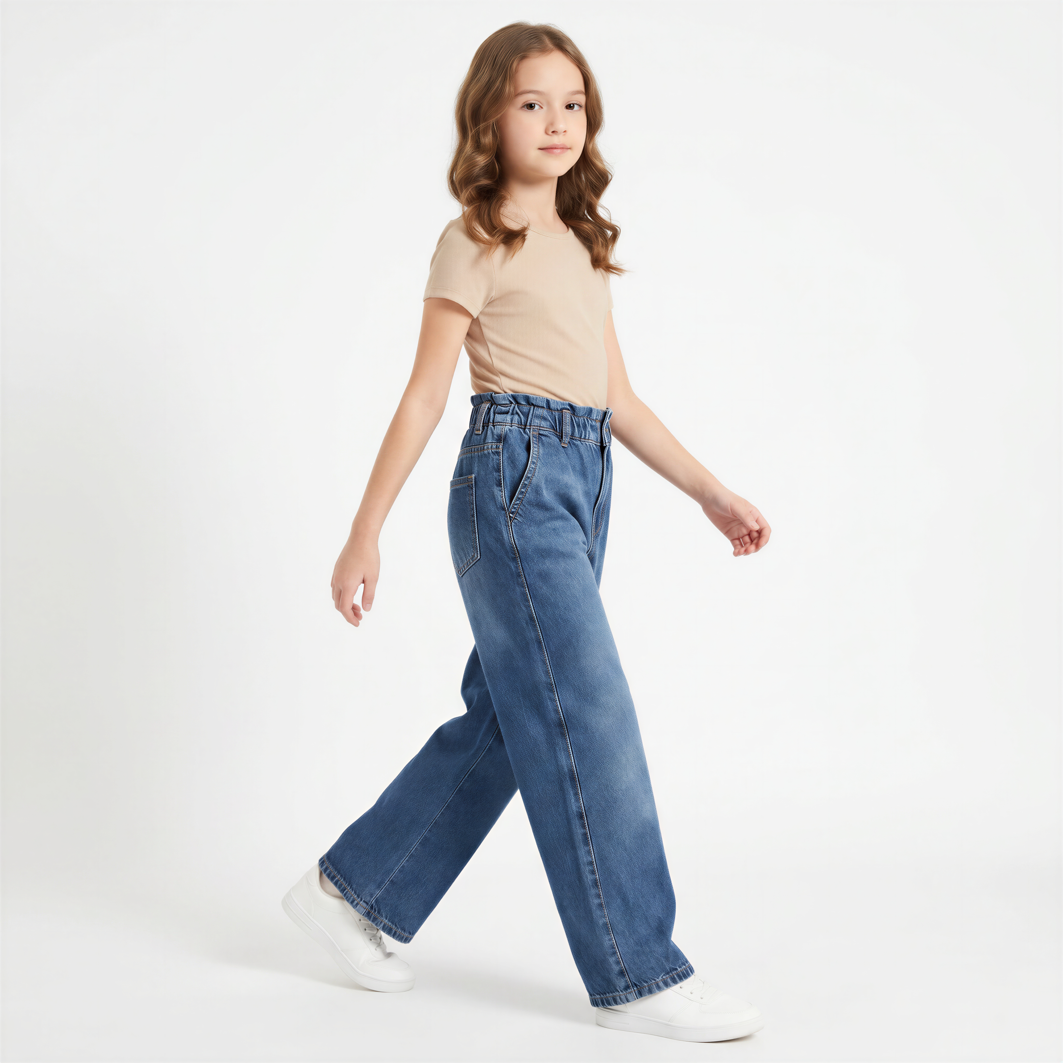 Jean Baggy Cargo Niña