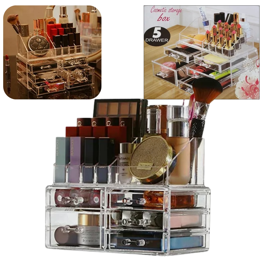 Organizador de cosm&eacute;ticos con cinco cajones