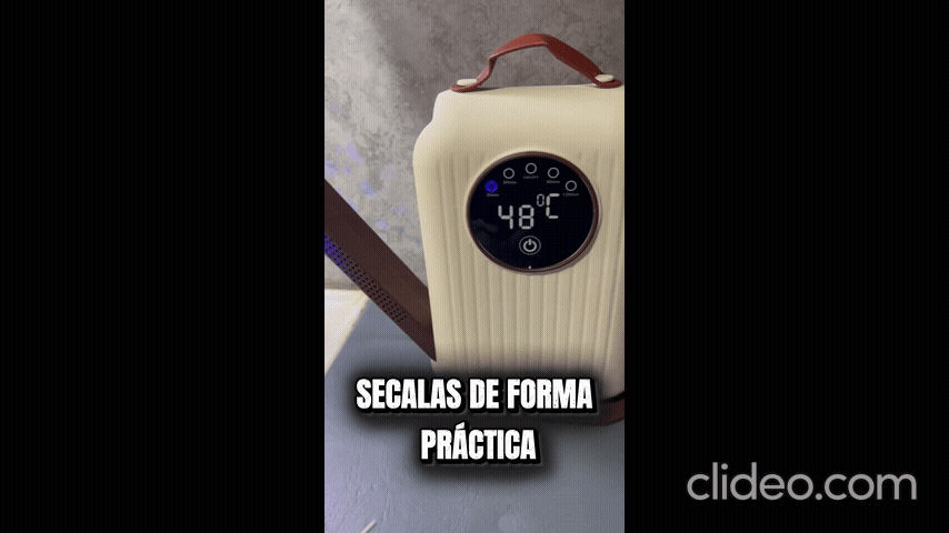 Secador eléctrico de zapatillas funcionando