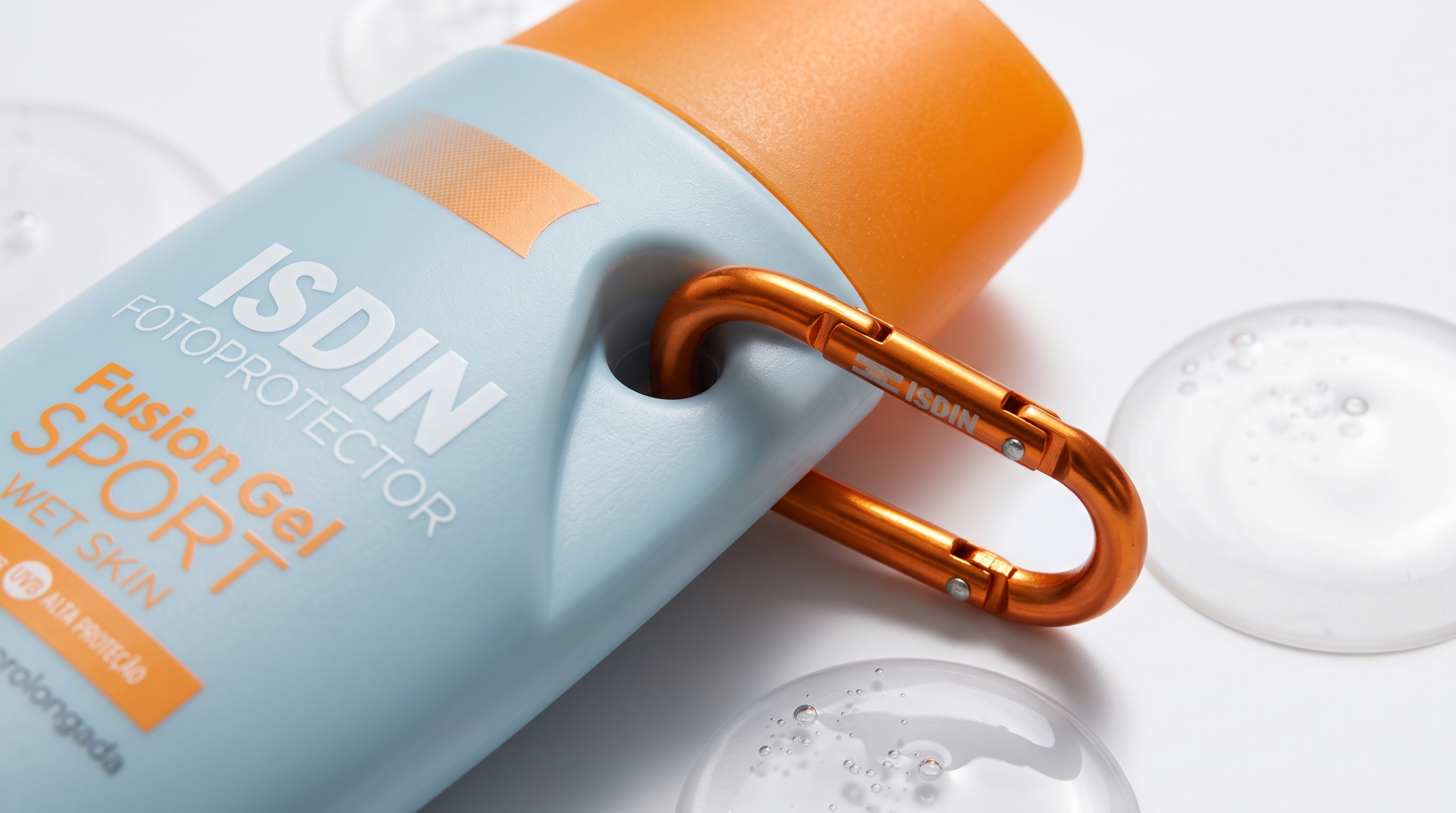 Frasco do protetor solar corporal ISDIN Fusion Gel Sport FPS 50, 89,5 g