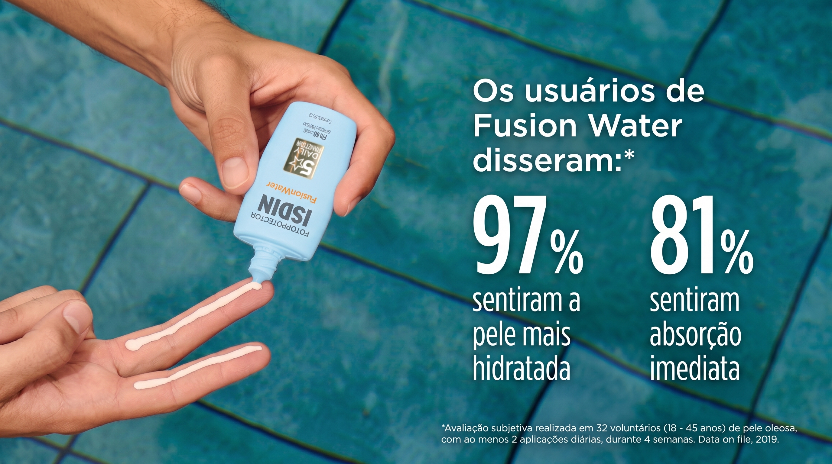 Arte da ISDIN: 97% sentiram a pele mais hidratada e 81% sentiram absorção imediata