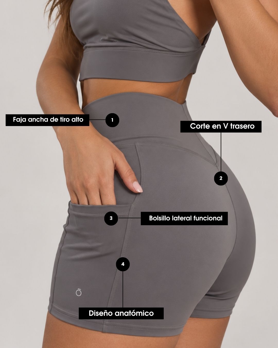 Short Aura con 4 detalles se&ntilde;alados