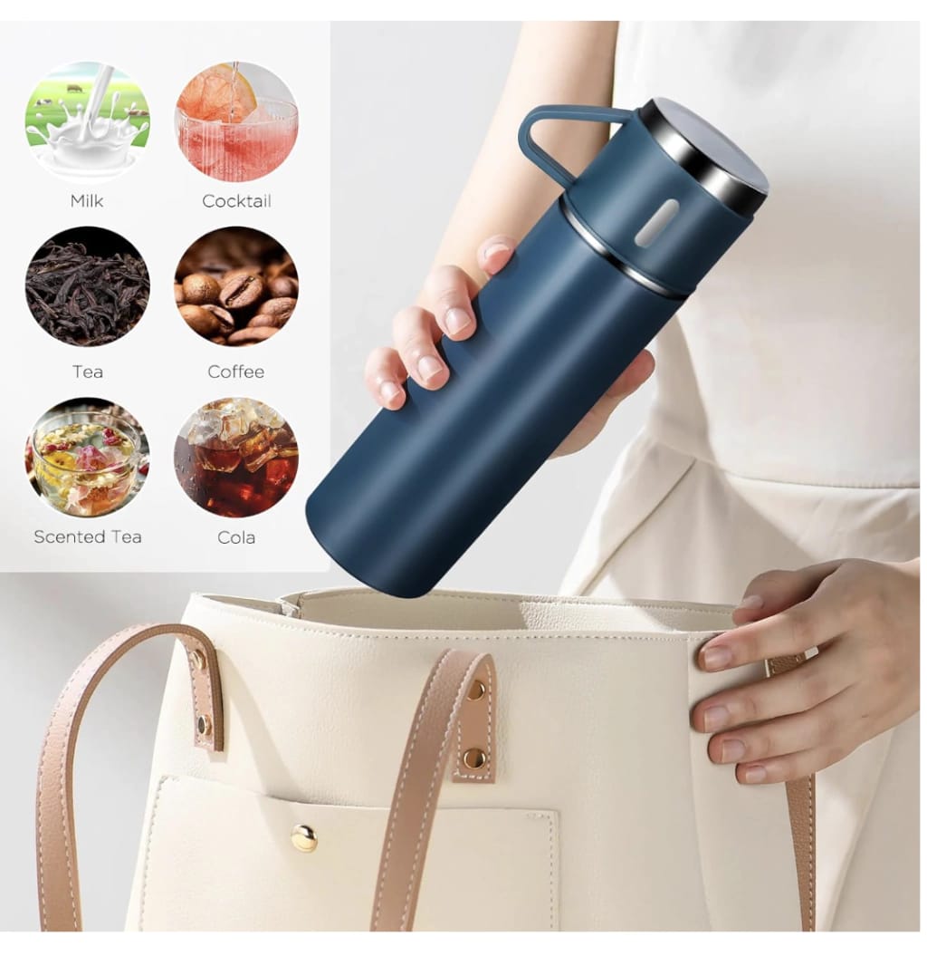 Termo apto para distintas bebidas: leche, c&oacute;ctel, t&eacute;, caf&eacute;, t&eacute; perfumado, cola