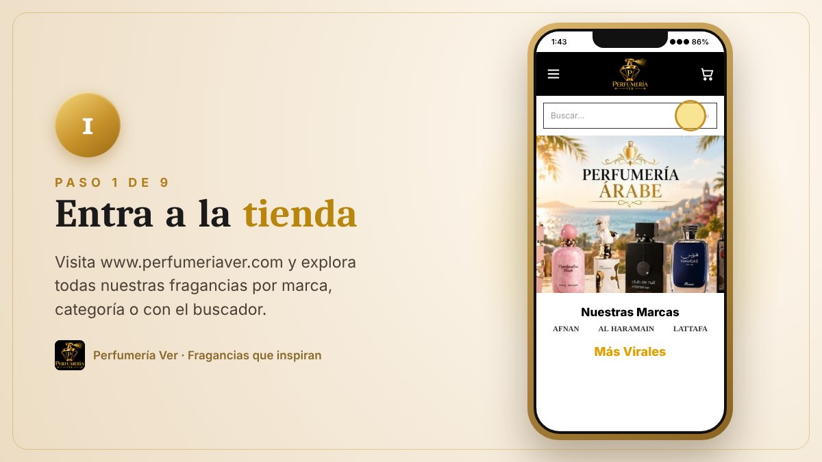 Paso 1: entra a la tienda perfumeriaver.com