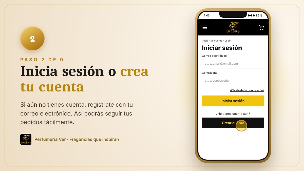 Paso 2: inicia sesión o crea tu cuenta