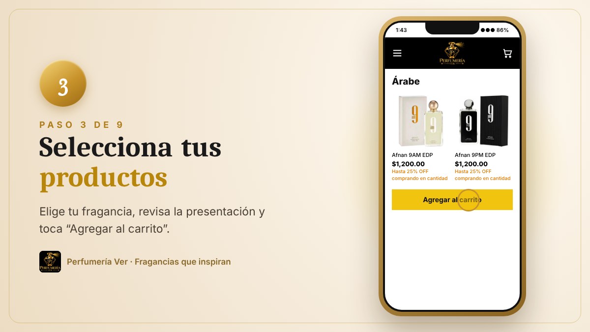 Paso 3: selecciona tus productos y agrégalos al carrito