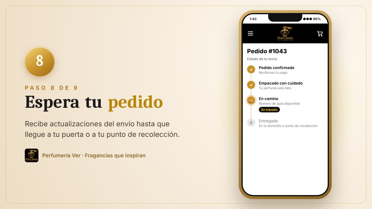 Paso 8: espera tu pedido y sigue el envío