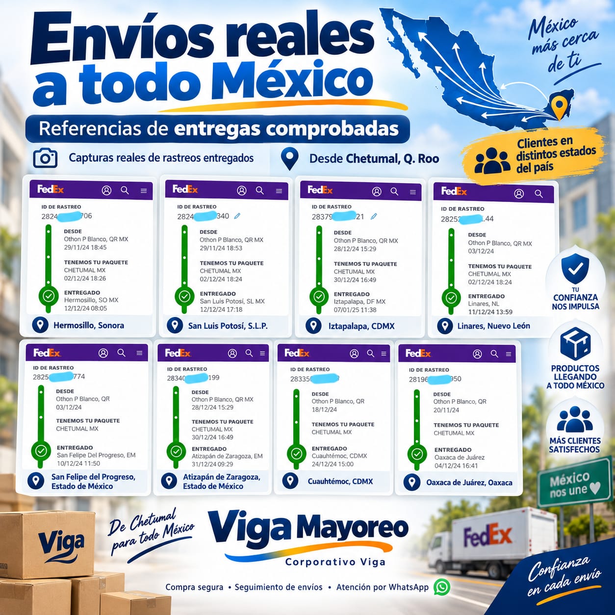 referencia de envio real viga mayoreo