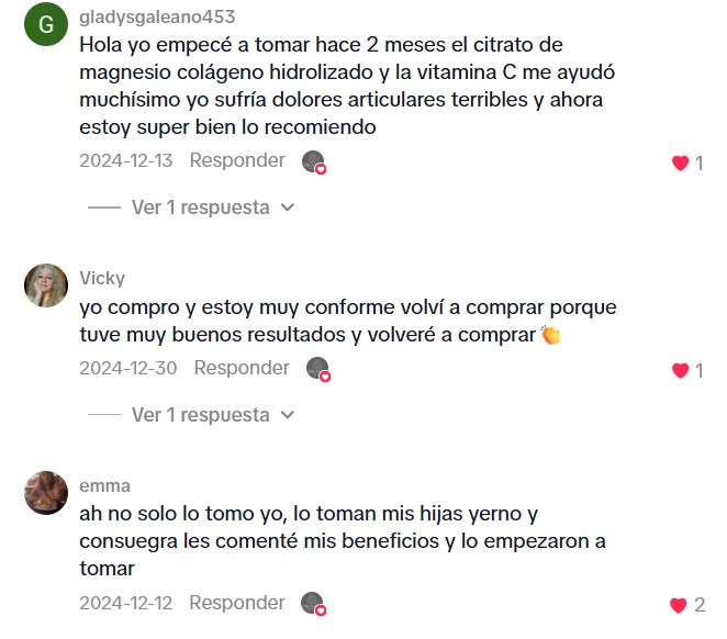 Comentarios reales sobre magnesio, recompra y bienestar