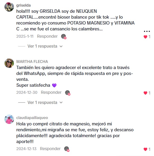Comentarios reales sobre productos y atención por WhatsApp