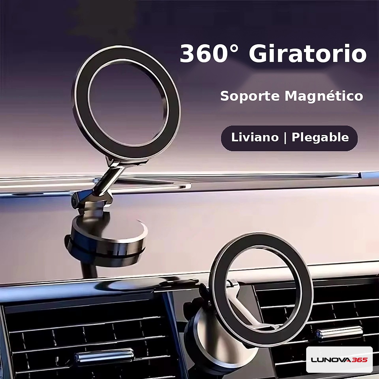 Soporte Magnético 360° para Auto Lunova365