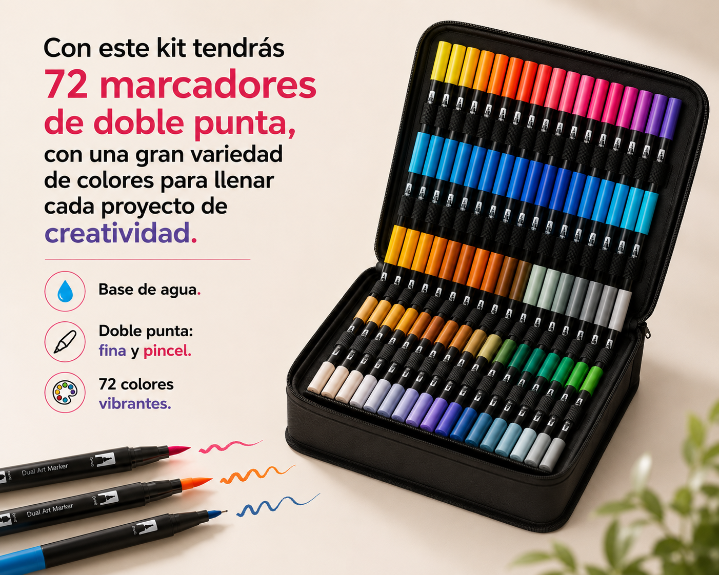 Colores del set de marcadores