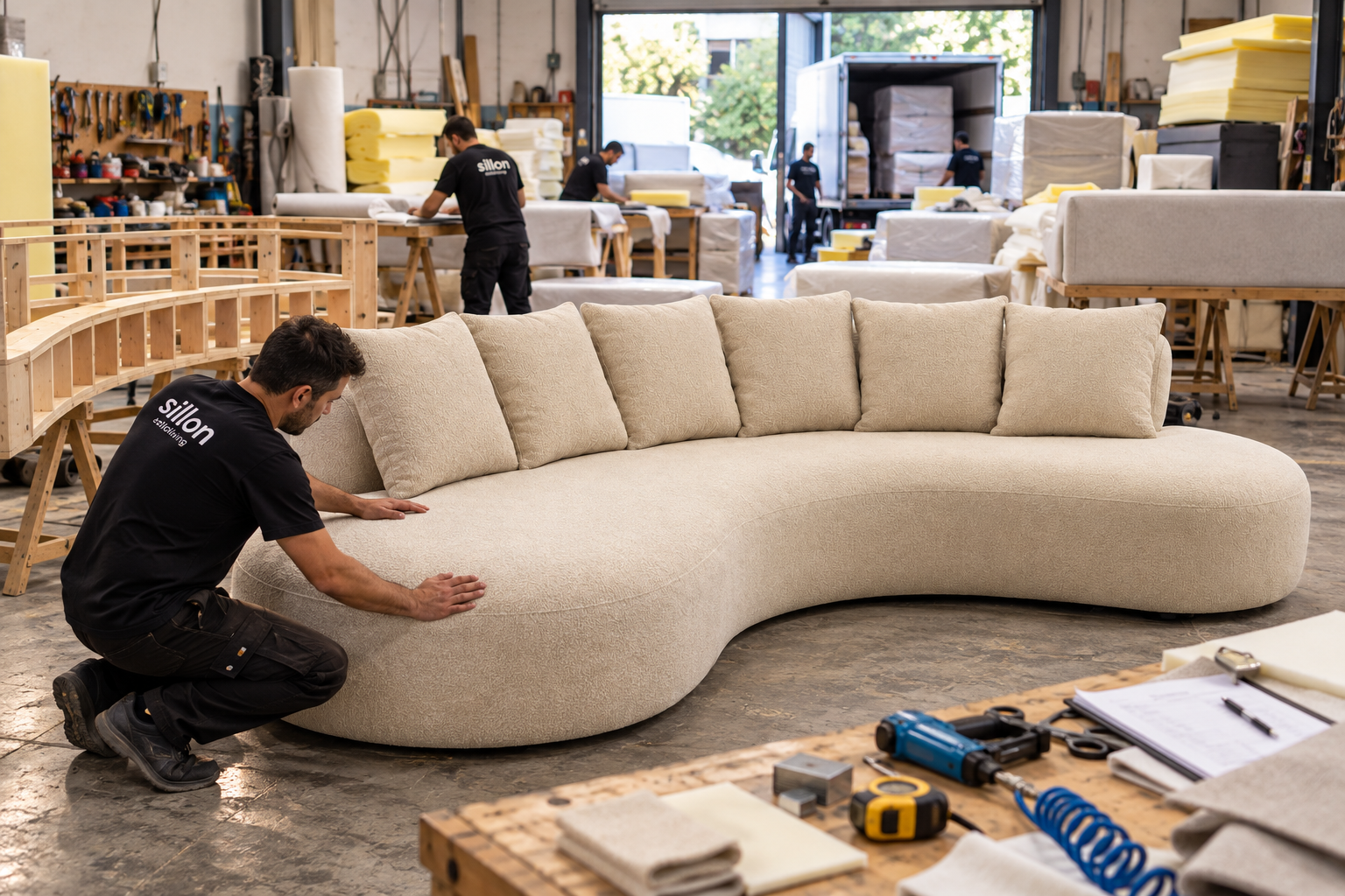 Control de terminaciones de un sillón Sillón Estilo Living