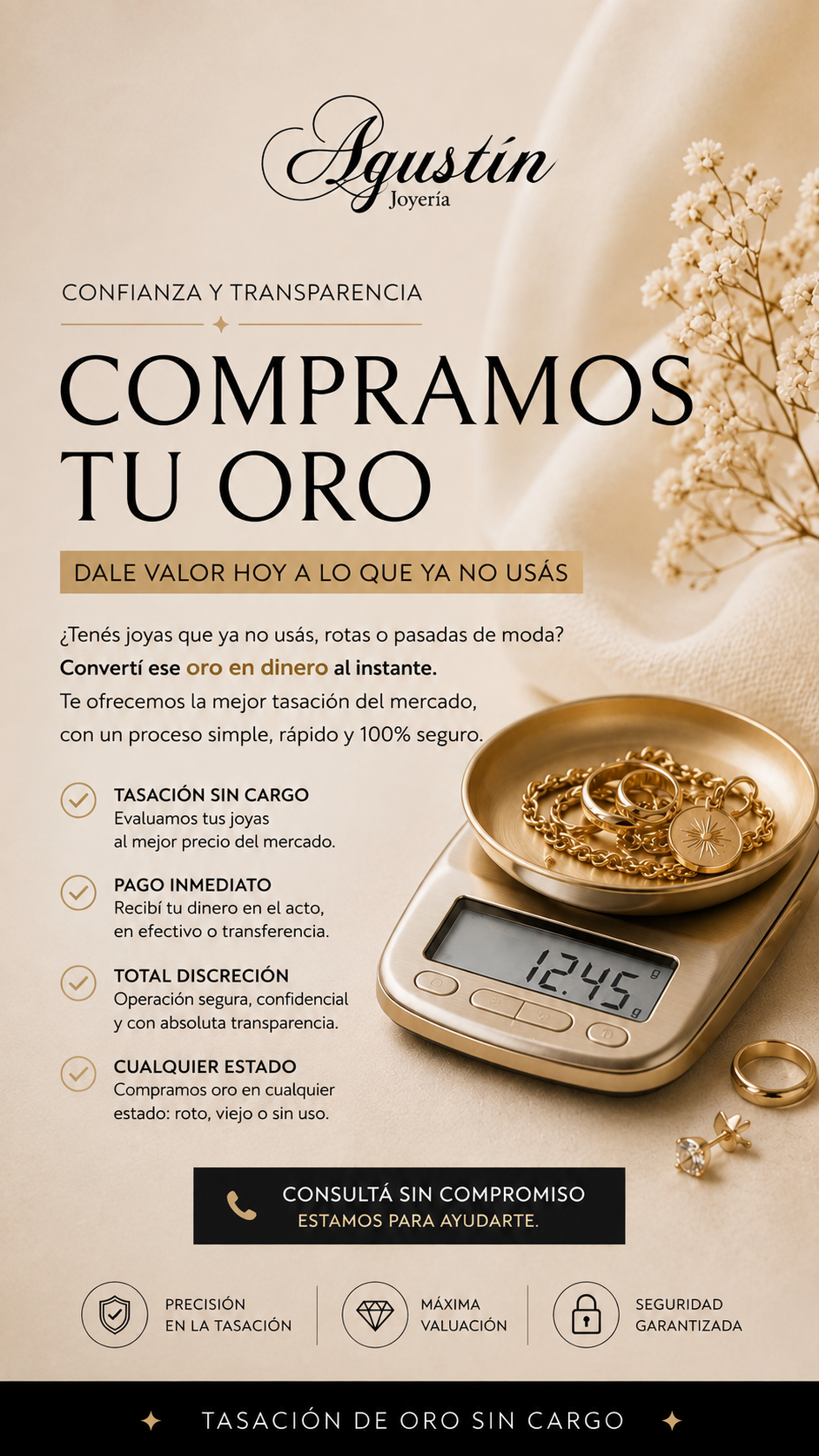 Tasación de Oro sin cargo