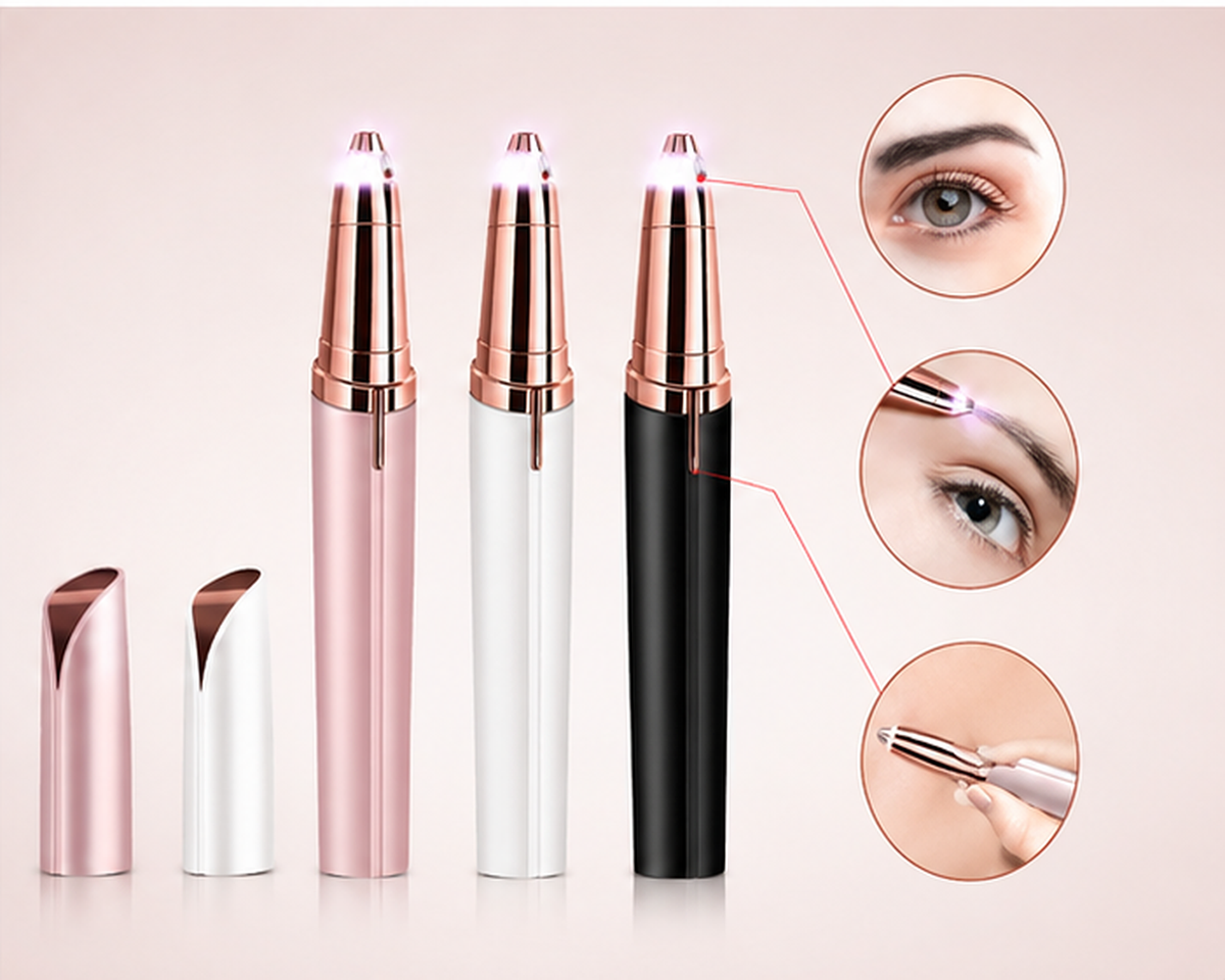 Caneta depiladora facial dispon&iacute;vel nas cores rosa, branca e preta