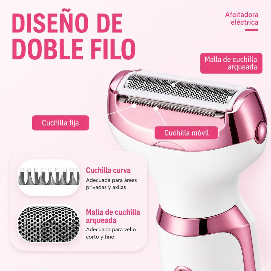 Diseño de doble filo del depilador