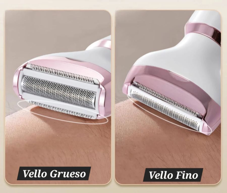 Comparación entre vello grueso y vello fino