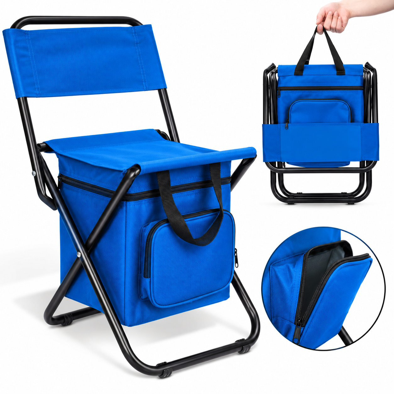 Silla plegable de camping con bolso t&eacute;rmico