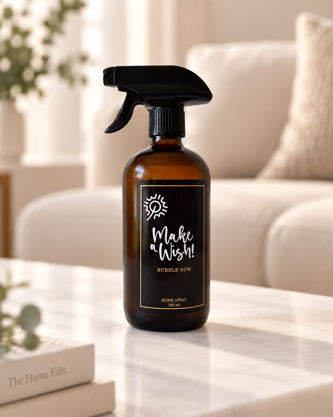 Frasco de vidrio &aacute;mbar del Home Spray Make a Wish