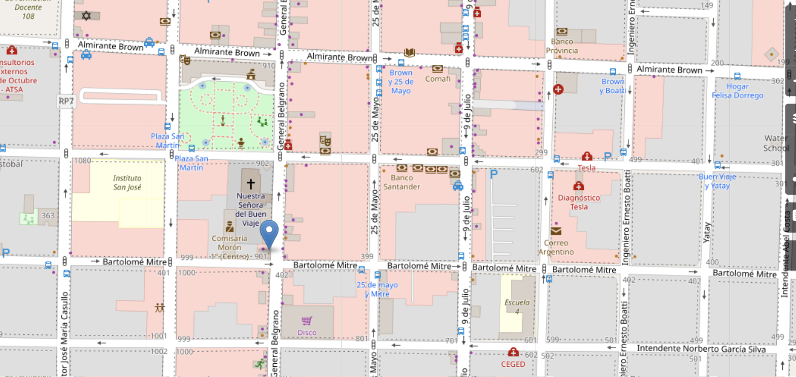 Mapa de ubicación de Kaffein en Belgrano 391, Morón