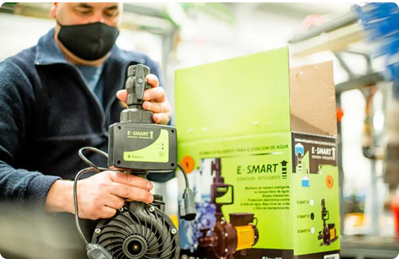 Línea de producción de electrobombas y ablandadores de agua Elektrim