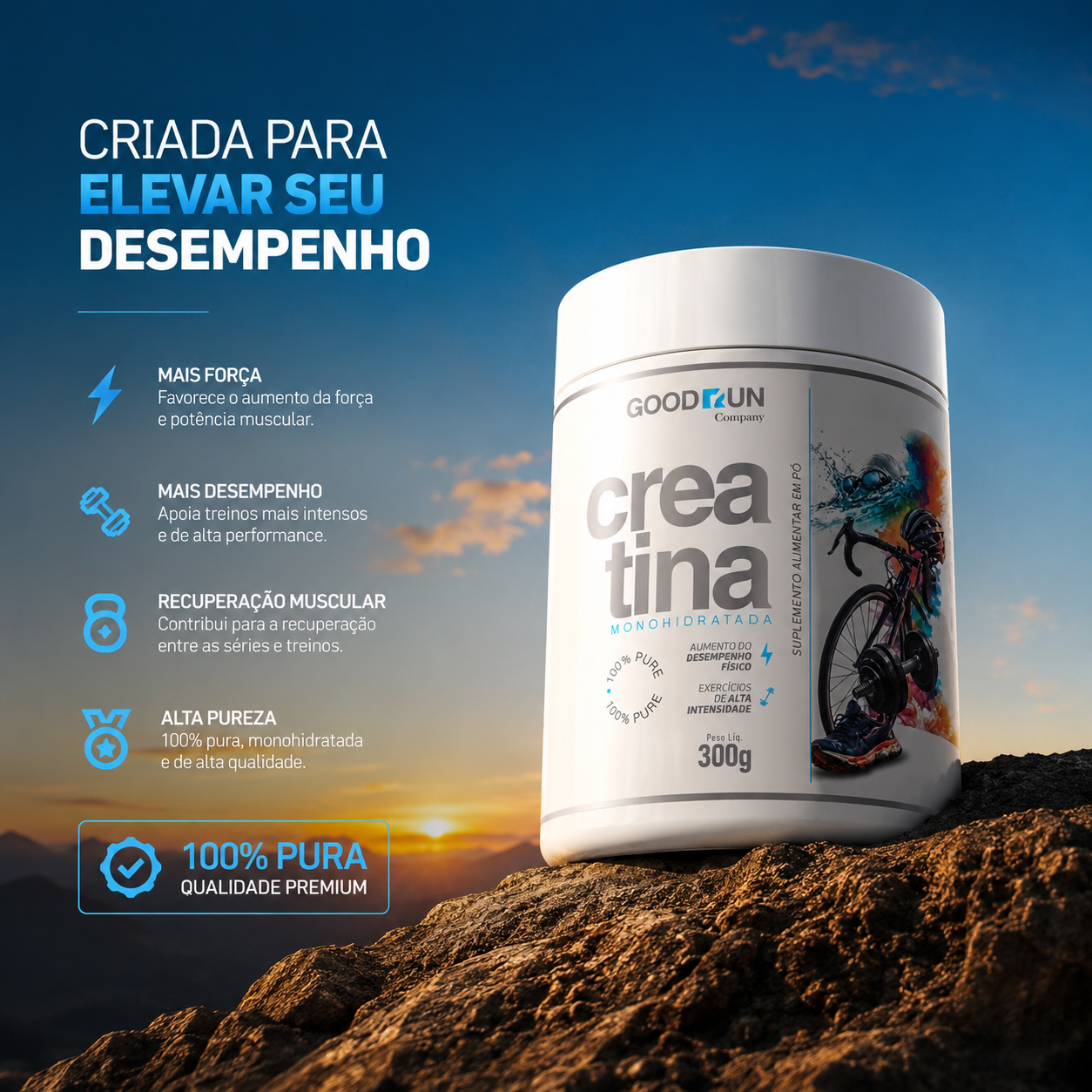 Creatina Good Run qualidade premium
