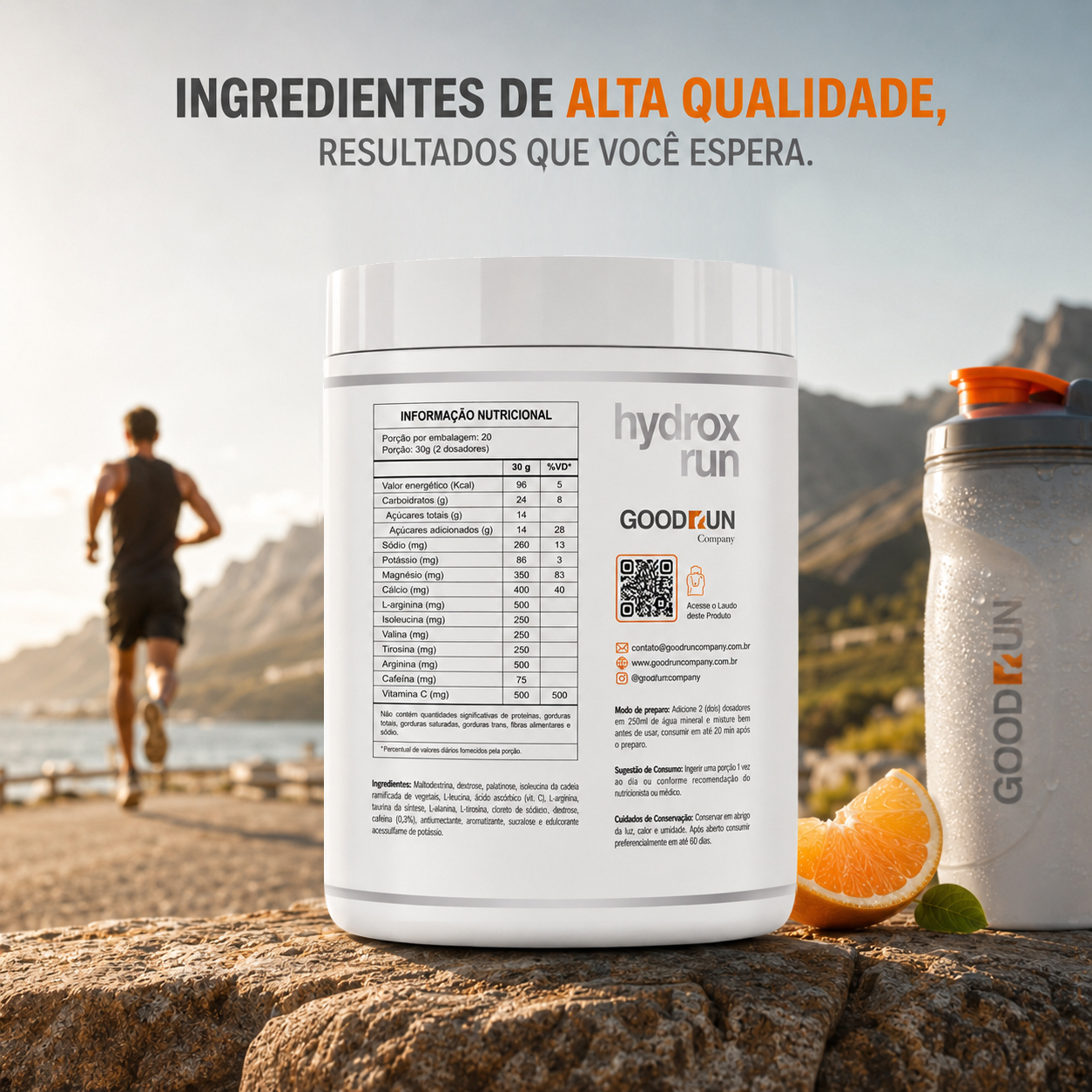 Hydrox Run Good Run na rotina de treino