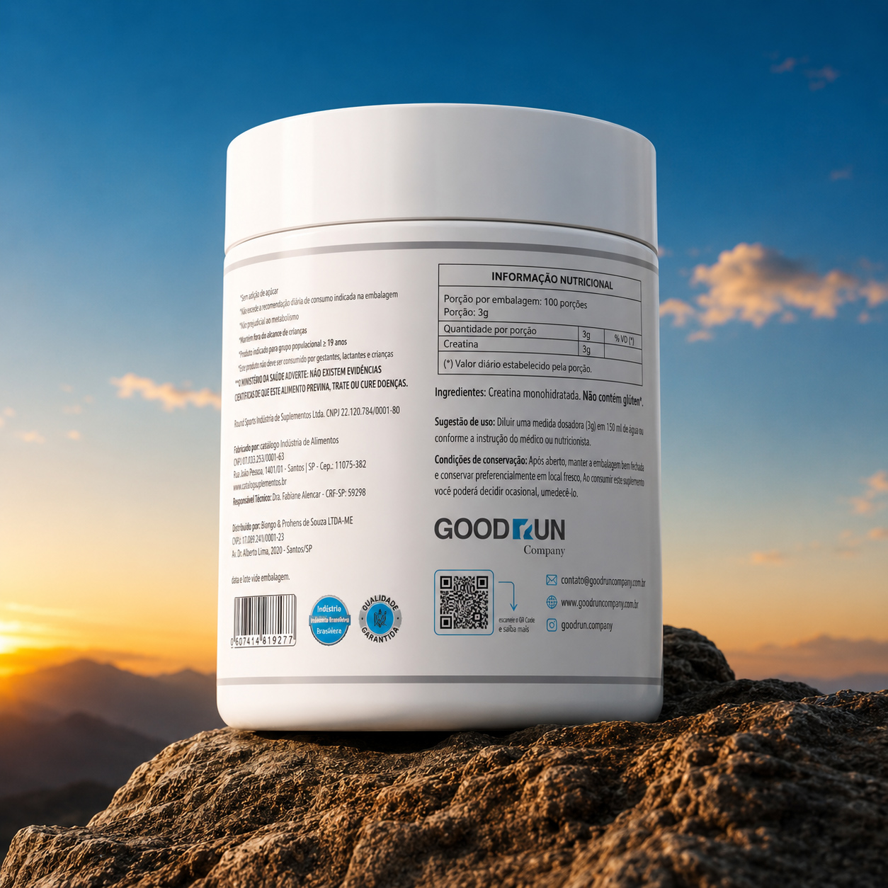 Informação nutricional Creatina Good Run