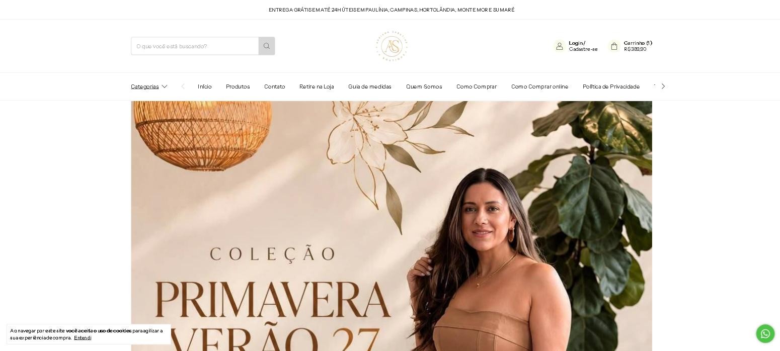Loja Adriana Sabatine Boutique na Nuvemshop, desenvolvida por Diogo Pinotti