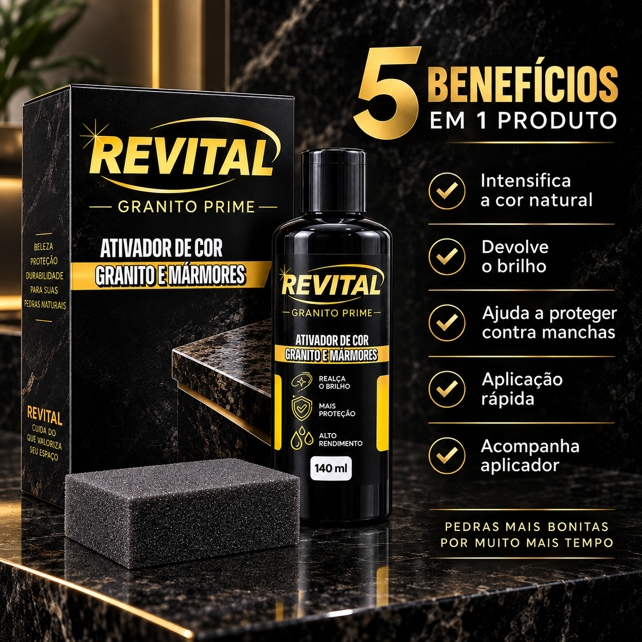 Granito Prime REVITAL - 5 benef&iacute;cios em 1 produto
