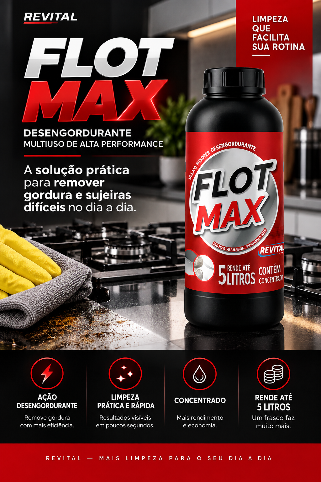 Flot Max Revital - Desengordurante concentrado
