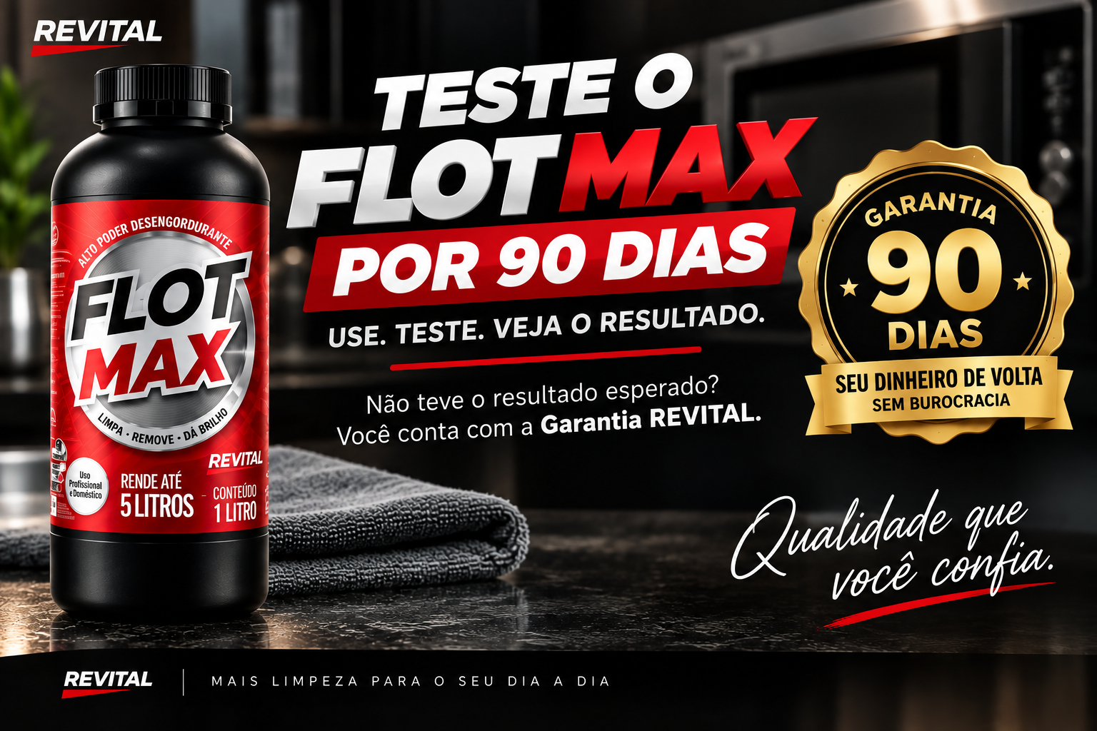 Garantia de 90 dias Flot Max Revital