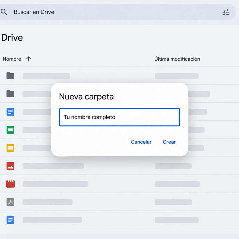 Nombra tu carpeta