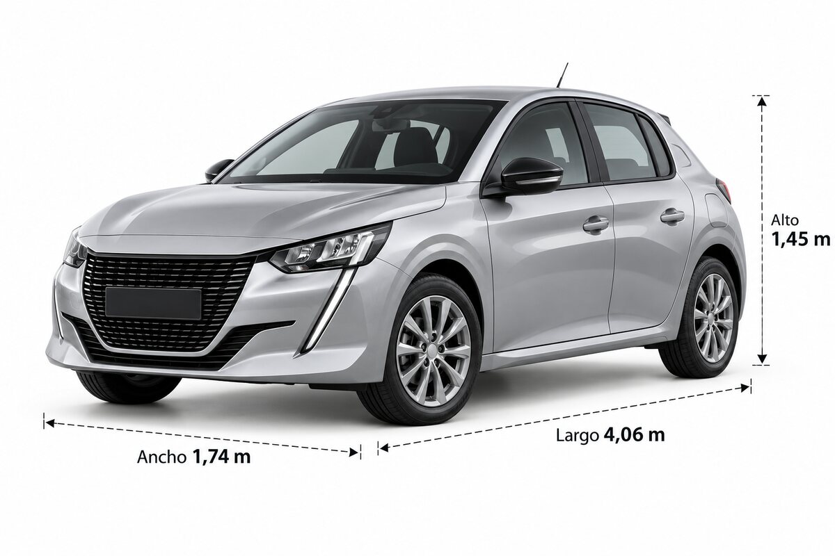 Dimensiones Peugeot 208 Like Pack 2022