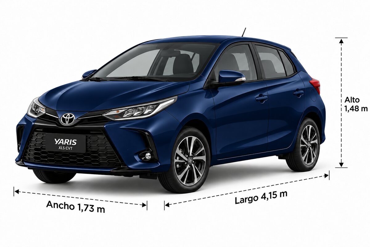 Dimensiones Toyota Yaris XLS CVT 2025
