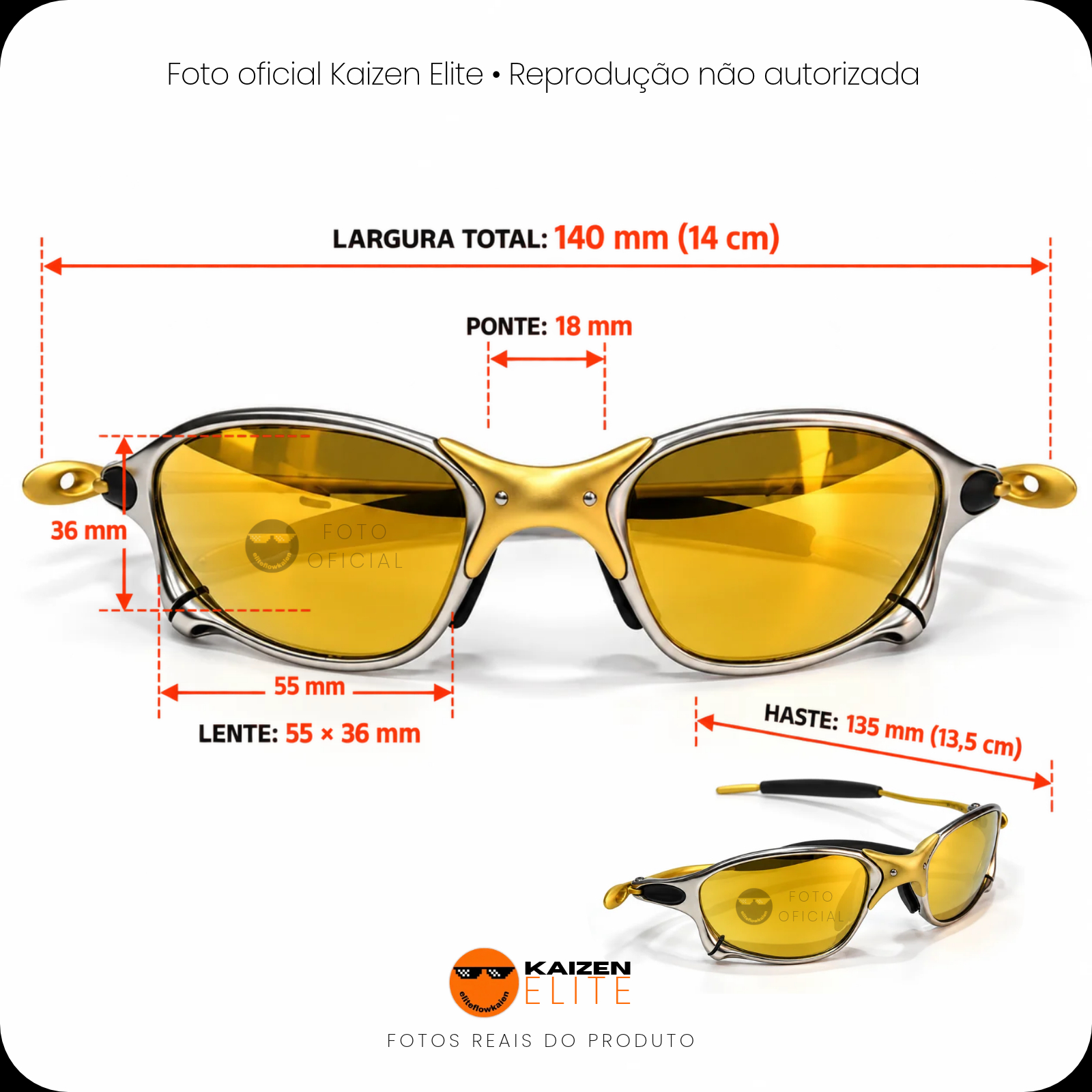 Medidas da Double X 24K Gold
